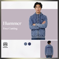 【HUMMER】Baju Jacket Hoodie 100% Cotton Denim Design Saiz S-2XL H0028