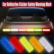 10Pcs Super Light Car Reflective Sticker / Multicolor Night Warning Safety Strip / Car Bumper Protective Reflector Decals / Motorcycle Truck Vehicle Styling Tape