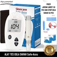 Sinocare Safe Accu Alat Cek Gula Darah Tes Glukosa Alat Tes Gula Darah