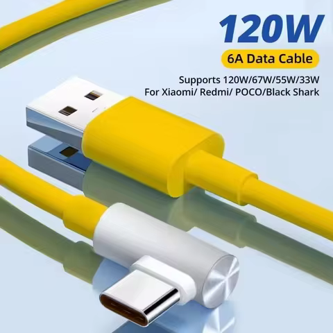 120W USB A to Type C Fast Charging Cable For Xiaomi 14 13 12 11 Pro Ultra Poco F4 USB C Quick Charge