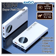 AMGO 3C Certified 3C Certification Powerbank 120W Fast Charging Power Bank CCC Powerbank 3C Quick Ch
