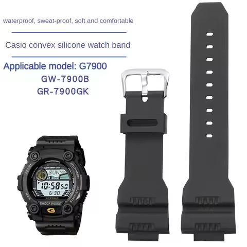 Suitable for Casio G-SHOCK series G-7900 GW-7900B-1 GW-7900B convex silicone strap