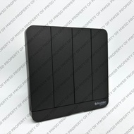 SCHNEIDER AVATARON SWITCH 4 GANG 1 WAY DARK GREY E8334L1LED_DG_G3