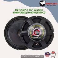 DYNAMAX GD38M / GD-38M 15" INCH 8OHM 1600W/400W METAL SPEAKER WOOFER UNIT -SRAZDX-GD38M (1unit)