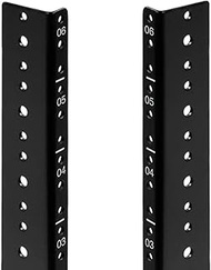 TECHTOO 6U Vertical Rack Rail Pair DIY Kit with Hardware for Network Equipment/Server/UPS Mounting R