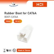 HCI RJ45 Rubber Boot for CAT6A Network Cable (White) [50 in 1]