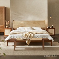 Sumu Bed 1.8m Double Bed Rattan Bed Art Rattan Furniture Hotel Rattan Designer Style Southeast Asian