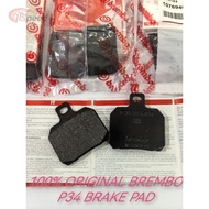 OFFICIAL DEALER -100% ORIGINAL BREMBO P34 P2 34mm BRAKE PAD - 107694921- WE ARE BREMBO RACING OFFICI