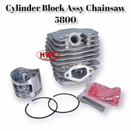 CYLINDER BLOCK ASSY COMPLETE CHAINSAW BLOCK 5800 45.2 MM ORIGINAL AND TRUSTED