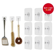 TEN Pieces Punch-Free Self-Adhesive Screw Stickers for Wall Picture Frame Holders, Traceless Paintin