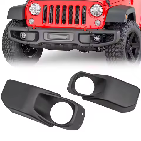 10th Anniversary Front Bumper Fog Light Cover Guard Bezel For Jeep Wrangler JK 07-17 JL 2018+
