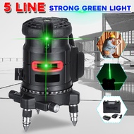 5 Line Laser Level Strong Green Light 360° Rotary Laser Line