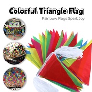 Outdoor Colourful Triangle String Flag Wedding Birthday Party/Wedding/Children Camping Decoration
