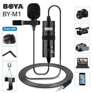 BOYA BY M1 3.5mm Lavalier Lapel Microphone for Canon Nikon DSLR Camcorders Studio microphone for iP