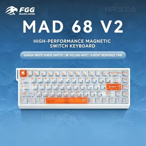 FGG Original MADLIONS Mad 60/68 V2 HE E-sport Magnetic Switch Keyboard 0.001 RT 8K HZ Wired RGB Hot 