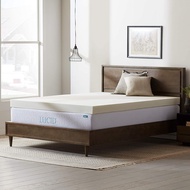 LUCID 4 Inch Extra Thick Queen Size Bed Ventilated Memory Foam Mattress Topper
