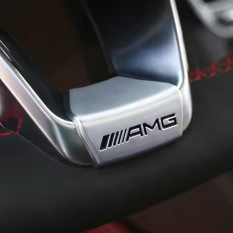 Car Emblem Steering Wheel Sticker Decoration Accessories For Mercedes Benz AMG Brabus Smart Maybach 