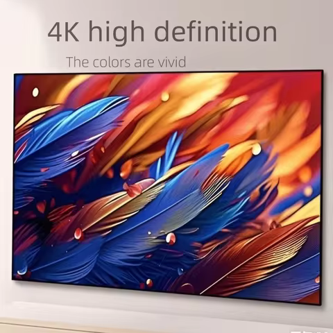 60-200'' ALR Fixed Frame Projector Screen Black Crystal 4K/8K Anti-light Projection Screen For Hisen