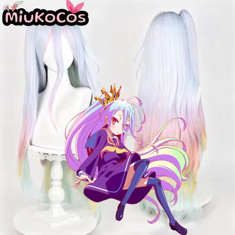IN STOCK Shiro Cosplay Wig MiukoCosplay Anime ノーゲーム・ノーライフ No Game No Life Cosplay
