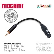 MOGAMI 2549 TRS 3.5mm to XLR female 25cm