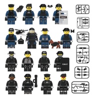HOT!!!✶▼ pdh711 16pcs Soldiers Mini Figures SWAT Series Kids Jeep Building Blocks Education Toy Army Toys 1632