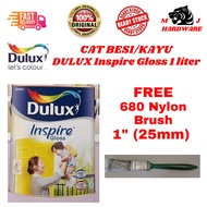 1L ICI Dulux Inspire Gloss Paint for Wood & Metal Cat Minyak Kayu Besi Door Pintu Kilat Oil Base Cat