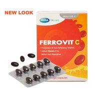 [E:2028] Mega Ferrovit C- Iron Supplement, Folic Acid And Vitamin B12, Helps Support In Iron Deficie