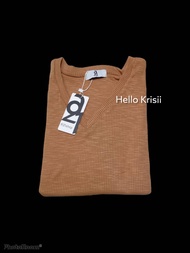 A21 เสื้อยืดคอวีแหลมแขนล้ำ  แพทเทิร์น CARDIGAN_NISTA   (A6F)