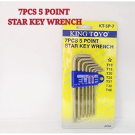 KING TOYO 7PCS 5 POINT STAR KEY WRENCH [KT-5P-7]