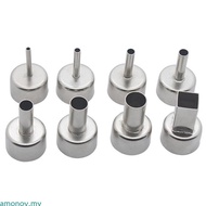 amonoy 8Pcs Welding Nozzle Tip Heat  Nozzle Sleeve Hot Air  Nozzle Replacement for 858 858D Hot Air 