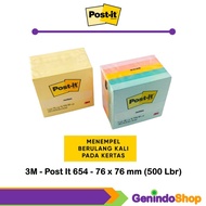 3m - POST IT 654 (500 Sheets) 76x76mm