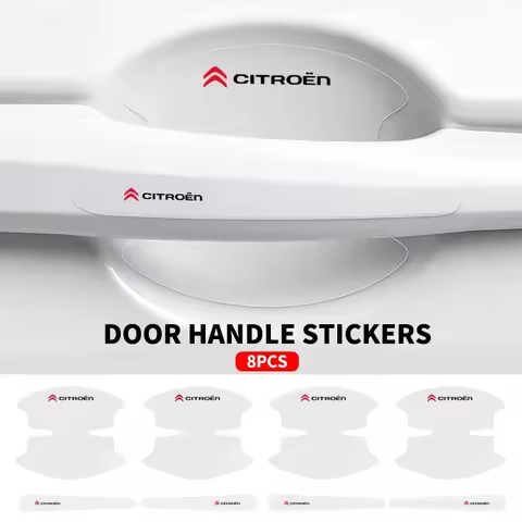8Pcs Car Door Handle Transparent Protection Stickers For Citroen C1 C2 C3 C4 C5 C6 C8 C4L DS3 DS4 DS