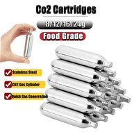 CO2 Threaded Cylinder CO2 Cylinder Bicycle Inflator 8/12/16/24g Small Cylinder CO2 Small Soda Bottle