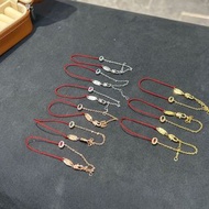 Redline 橢圓寶石半邊紅繩手鍊