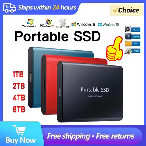 Portable SSD 1TB High-speed Mobile Solid State Drive 500GB External Storage Decives Type-C USB 3.1 H