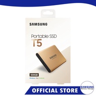 Samsung T5 Portable SSD 500 External SSD USB 3.1 (Gold)