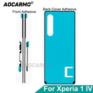 For Sony Xperia 1 IV XQ-CT72 CT62 Front LCD Display Screen Adhesive Back Cover Rear Housing Door Sti