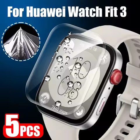 5/1PCS Hydrogel Film For Huawei Watch Fit 3 2 Screen Protector Soft TPU Films Full Cover Protective 