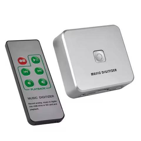 Music Digitizer Audio Capture Recorder Box Convert Old Analog Music to MP3 Support USB Drive or SD C