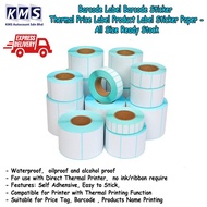 Barcode Label Barcode Sticker Thermal Price Label Product Label Sticker Paper -All Size Ready Stock
