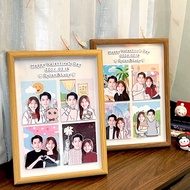 A4 Couple Collage 3d Frame Gambar Customization Anniversary Valentines Gift