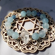 【洞察直覺 自信】閃靈鑽 海藍寶 魔鬼海藍寶 月亮石 白晶