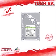 TOSHIBA HDWT140UZSVA S300 4TB CCTV SURVEILLANCE HARDDISK 3.5' SATA -GREATPRO