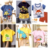 LACOCO SESI 3 - Baby Clothes Set/ Boys Clothes/ Cool T-Shirt Set Baby Clothes Short Sleeve Shorts Ag