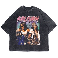 OVERSIZE T-SHIRT AALIYAH TRY AGAIN WASHING VINTAGE TEE (WASHING T-SHIRT)