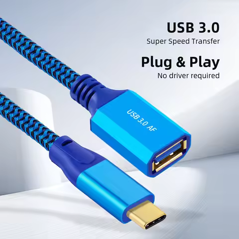 USB C to USB 3.0 OTG Adapter USB Type-C OTG Data Cable Connector for Samsung iPhone 15 MacBook Lapto