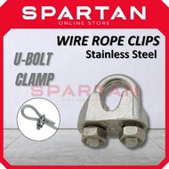 Wire Rope Clips (MC) 1pc -  3/8" 10MM / 1/2" 13MM / 5/16" 8MM / 1/4" 6MM / 3/16" 5MM Stainless Steel