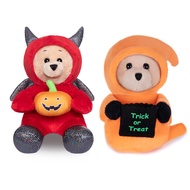 My OLi 9" Devil Stuffed Animal Plush Toy Teddy Bear Plush Ghost Stuffed Devil Toy with Pumpkin Plush