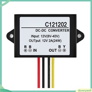 {doverywell}  C121202 DC 12V to DC 12V 2A Waterproof Voltage Regulator Stabilizer Adapter