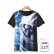 KAKASHI HATAKE FULL PRINTING T-SHIRT 3D Premium Children's and Adult's T-SHIRT LP3D-117